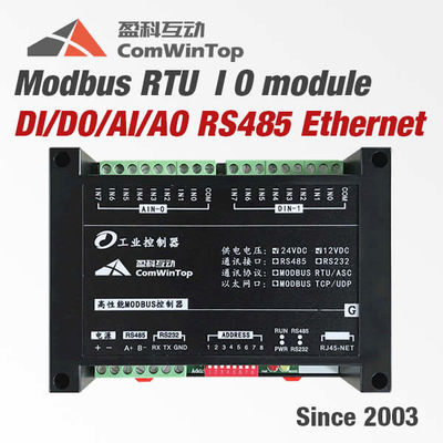 China DIN Rail Mounting Modbus RTU IO Module Analog Digital Input Output SCADA supplier